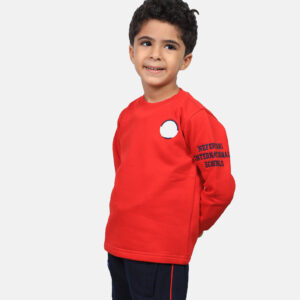 Long Sleeve Milton Sweatshirt (Red*Navy Blue)